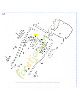 Interrupteur homme mort 6338-430-0426. Pièce détachée Stihl / Vicking