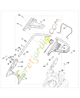 Interrupteur homme mort 6320-430-0429. Pièce détachée Stihl / Vicking