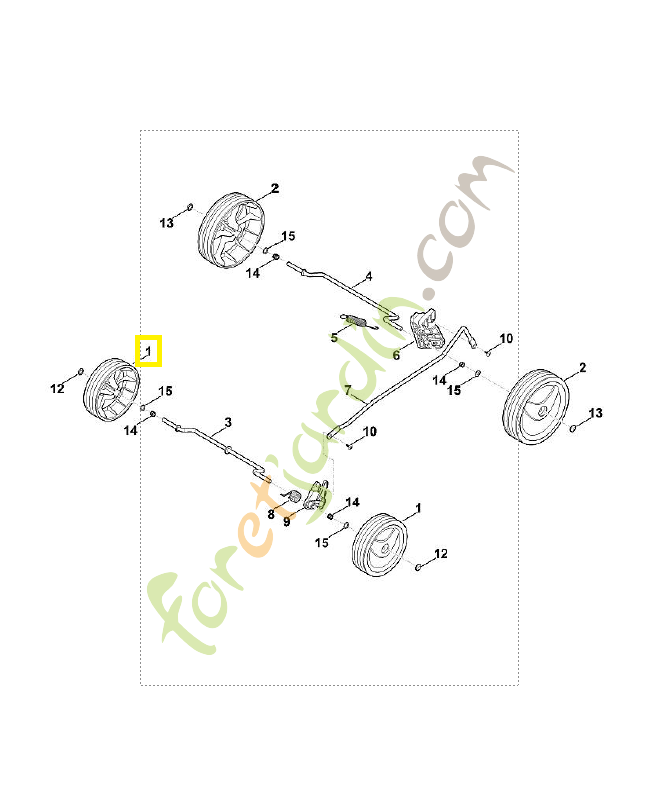 Roue 6311-700-0492. Pièce détachée Stihl / Vicking