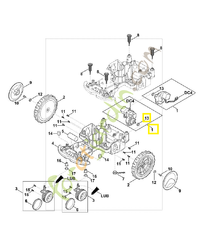 Réducteur 6301-640-0102. Pièce détachée Stihl / Vicking