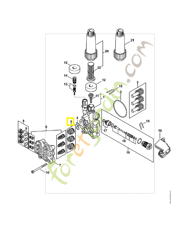 Jeu de joints de pistons 4950-007-1008. Pièce détachée Stihl / Vicking