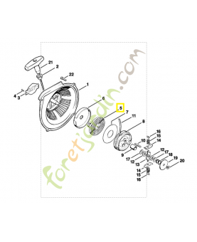 Carter du ressort 1106-190-0600. Pièce détachée Stihl / Vicking