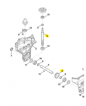 Jeu arbre vis sans fin et roue stihl ref. 6241-642-0394