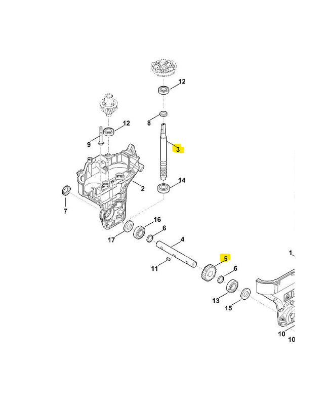 Jeu arbre vis sans fin et roue stihl ref. 6241-642-0394