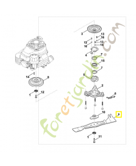 Lame 54cm mb 756yc/ys 6378-702-0100. Pièce de rechange Sithl / Vicking