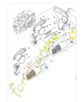 Couvercle de pignon 1137-640-1720. Pièce détachée Stihl / Vicking
