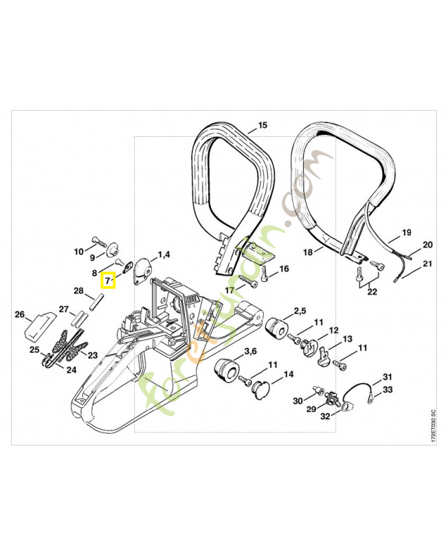Tôle de fixation 1121-021-3800. Pièce de rechange Sithl / Vicking Tôle de fixation 1121-021-3800. Pièce de rechange Sithl / Vicking