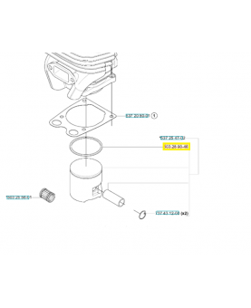 Segment de piston 503289046. Pièce de rechange Husqvarna