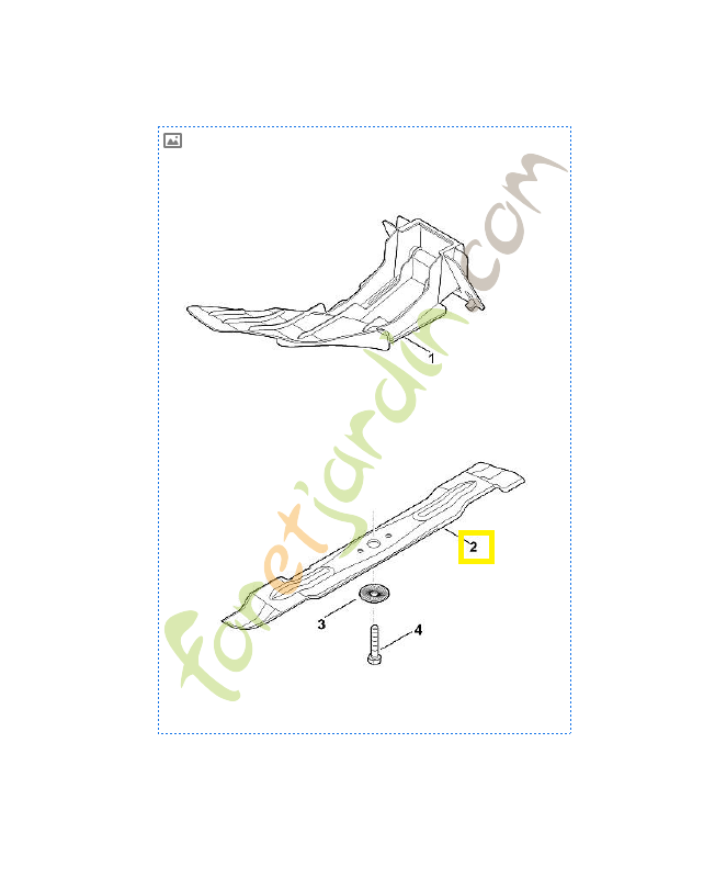 Lame mulching mb4rt/rp 6383-702-0100. Pièce de rechange Sithl / Vicking