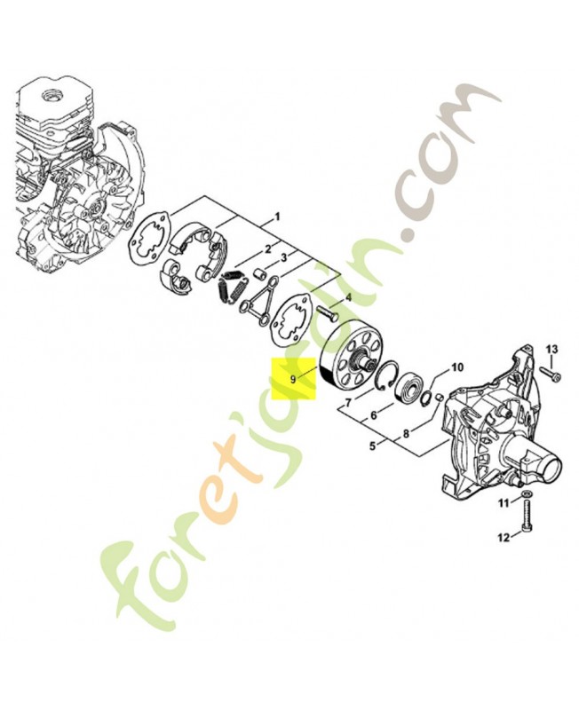 Cloche d'embrayage 4148-160-2901 stihl