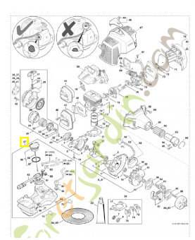 Réservoir d'essence 4149-350-0414. Pièce détachée Stihl / Vicking