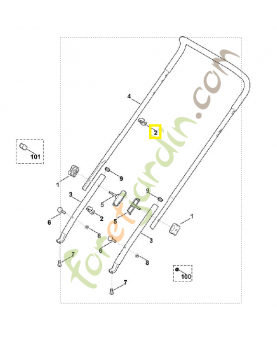Clip pour câble 22 0000-703-3101. Pièce détachée Stihl / Vicking