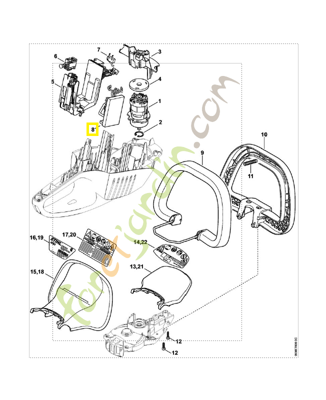Module électronique 4851-430-1405. Pièce détachée Stihl / Vicking