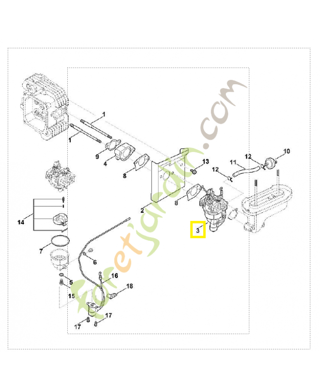 Carburateur 0004-120-0605. Pièce détachée Stihl / Vicking