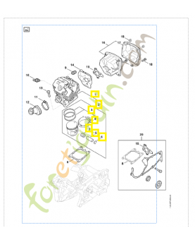 Cylindre avec piston ø 52 mm 1142-020-1201. Pièce détachée Stihl / Vicking