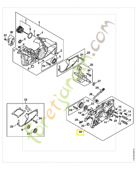 Demi-carter de vilebrequin 1142-020-2903. Pièce détachée Stihl / Vicking