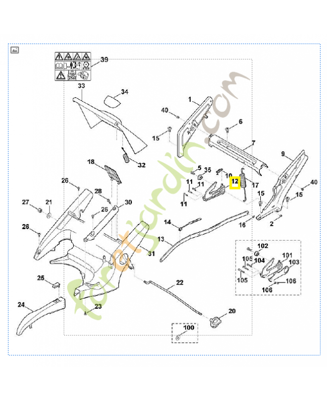 Segment arrêt 6375-780-3193. Pièce de rechange Sithl / Vicking