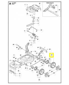 ROUE COMPLÈTE 584142201. Pièce de rechange Husqvarna