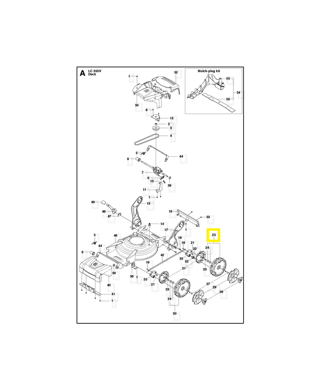 ROUE COMPLÈTE 584142201. Pièce de rechange Husqvarna