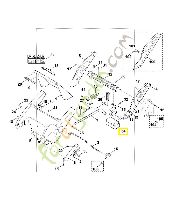 Batterie mb 545/650 6340-400-1100. Pièce de rechange Sithl / Vicking