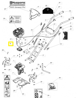 Adaptateur 501985601. Pièce de rechange Husqvarna