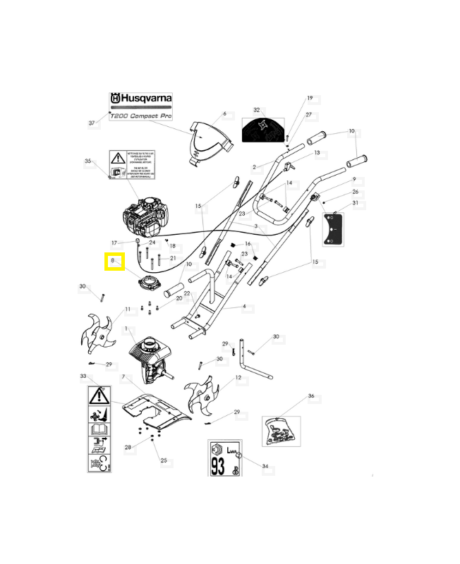 Adaptateur 501985601. Pièce de rechange Husqvarna