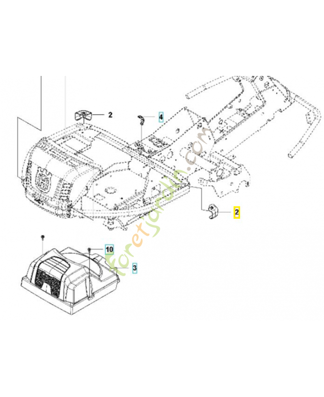 bouchon 577903301. Pièce de rechange Husqvarna