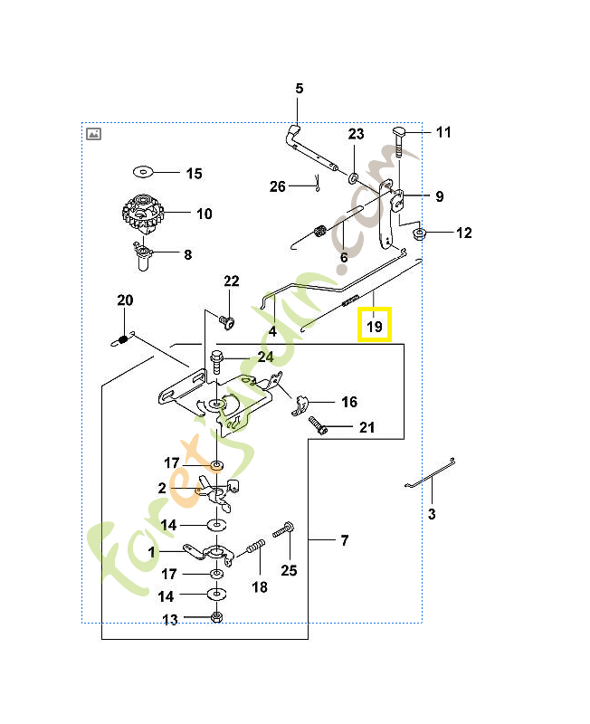 Ressort de tension 0001-997-5512. Pièce de rechange Sithl / Vicking