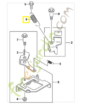 Ressort de tension 0001-997-5504. Pièce de rechange Sithl / Vicking