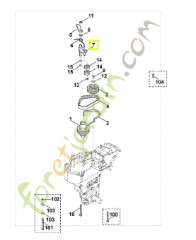 Levier de tension 6241-740-5300. Pièce de rechange Sithl / Vicking