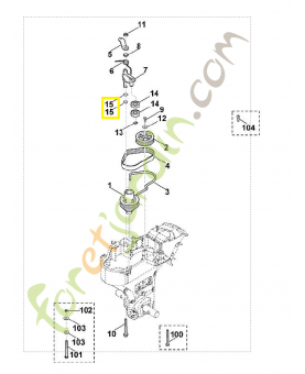 Joint torique 11,3x2,2 9645-945-7539. Pièce de rechange Sithl / Vicking