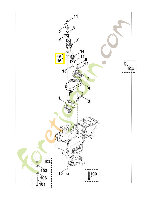 Joint torique 11,3x2,2 9645-945-7539. Pièce de rechange Sithl / Vicking