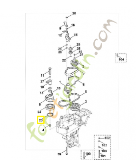 Circlip 50x2 9455-621-5050. Pièce de rechange Sithl / Vicking
