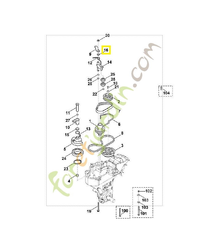 Bague d’étanchéité 17,5x2,7 6241-992-5531. Pièce de rechange Sithl / Vicking