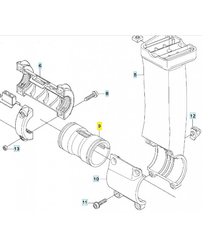 Amortisseur 537348903. Pièce détachée Husqvarna