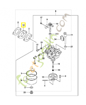 Bride intermédiaire 0001-121-1600. Pièce de rechange Sithl / Vicking