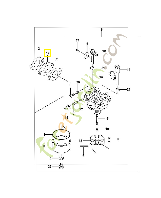 Bride intermédiaire 0001-121-1600. Pièce de rechange Sithl / Vicking