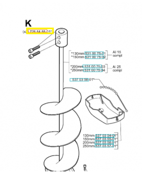 Vis 725545501. Pièce de rechange Husqvarna