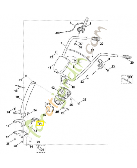 Levier de serrage 6375-780-0101. Pièce détachée Stihl / Vicking