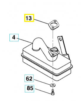 Joint collecteur échappement 532149272. Pièce de rechange Husqvarna