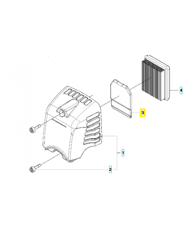 Filtre à air 521625701. Pièce de rechange Husqvarna