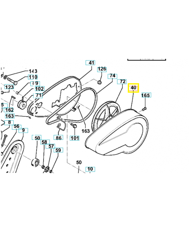 Couvercle 531008207. Pièce de rechange Husqvarna