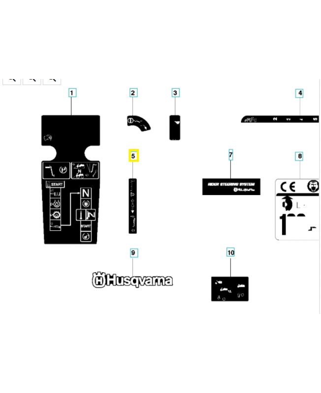 Autocollant 544439201. Pièce de rechange Husqvarna