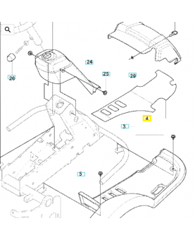TAPIS DE PIED MAT DROITE 544248403. Pièce de rechange Husqvarna