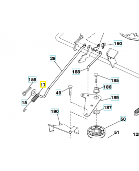 Ressort de frein 532401072. Pièce de rechange Husqvarna