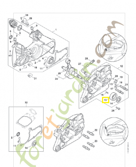 Roulement rainuré à billes 17x41x14 9523-003-4556. Pièce de rechange Sithl / Vicking