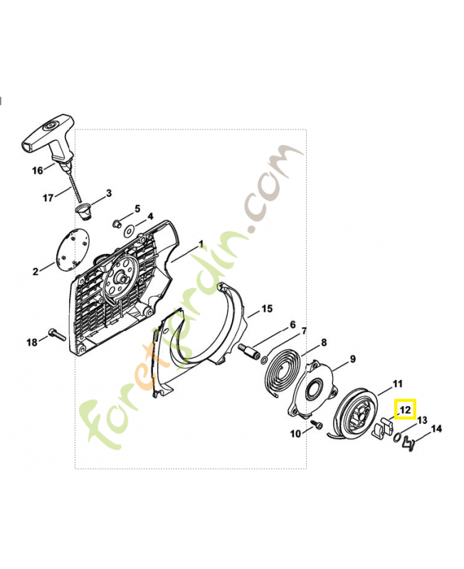 Cliquet 4252-195-7200. Pièce de rechange Sithl / Vicking
