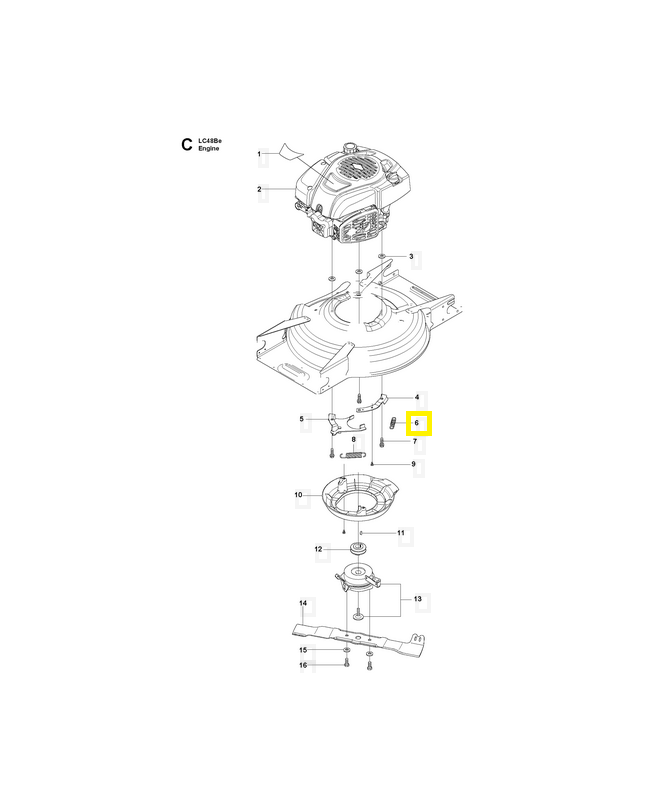 Ressort 521892901. Pièce de rechange Husqvarna
