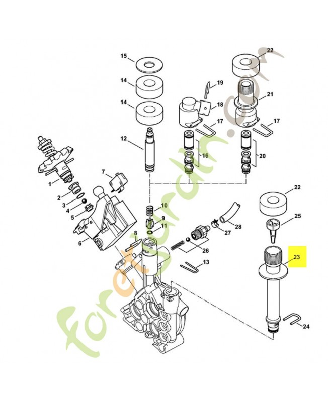 Piece de raccordement Stihl ref. 4768-701-6502