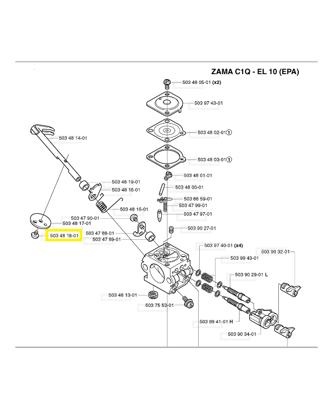 Vis 503481801. Pièce de rechange Husqvarna